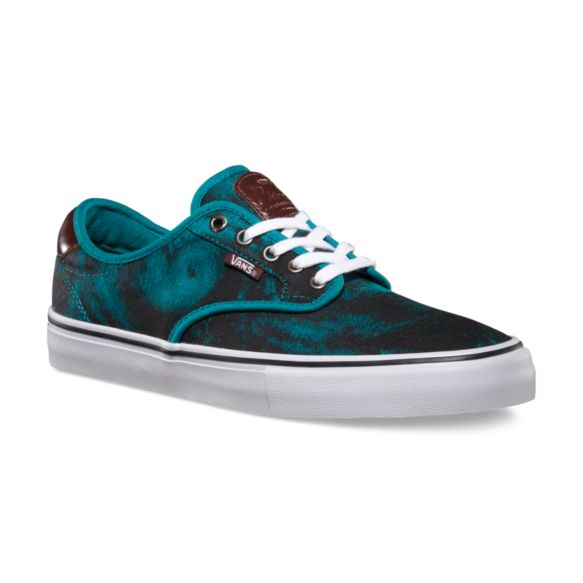 vans chima pro cyclone teal skate shoes
